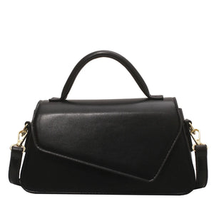 Women's PU Leather Handbag Minimalist Shoulder Bag Lipstick Packet Khaki