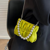 High Net Red Messenger Shoulder Bag Pleated Handbag