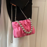 High Net Red Messenger Shoulder Bag Pleated Handbag