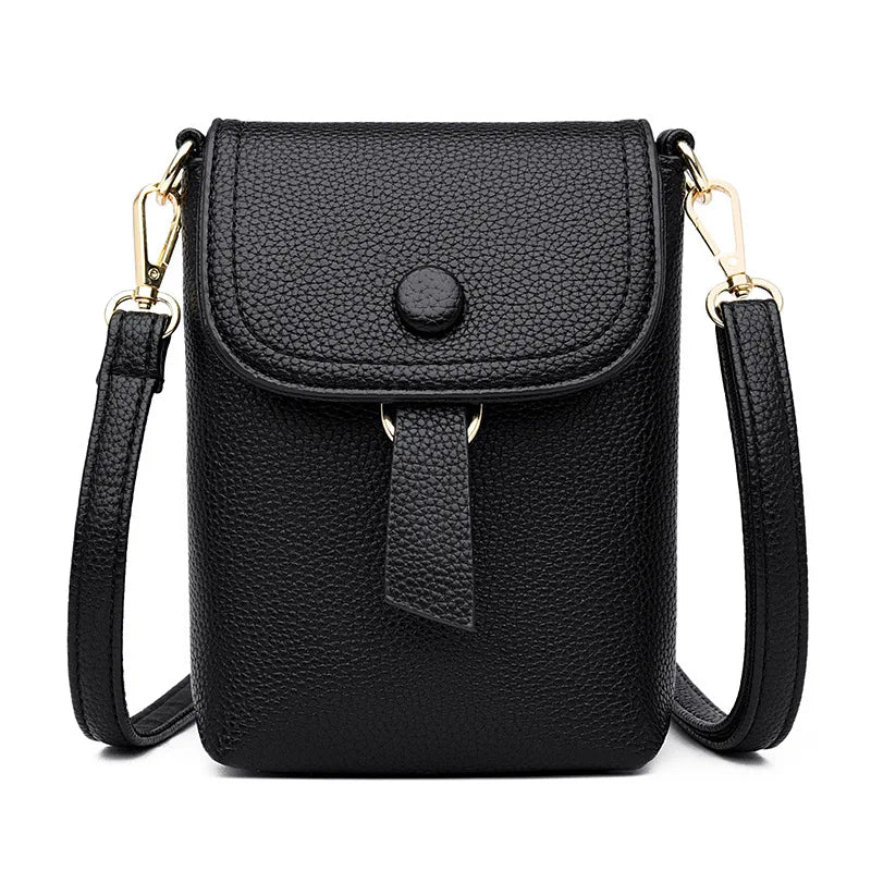 Women's PU Leather Phone Bag Shoulder Messenger Bag