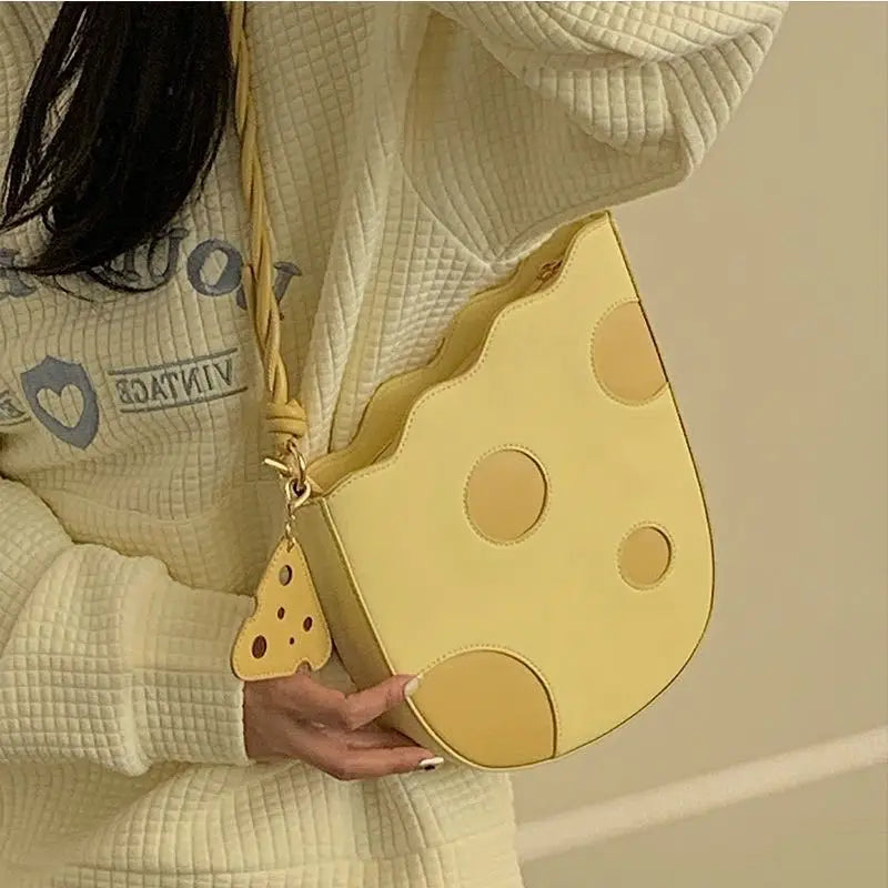 Women's Cream Yellow Shoulder Bag Lovely Girl Handbags Tote