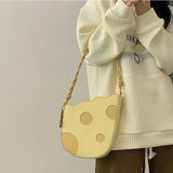 Women's Cream Yellow Shoulder Bag Lovely Girl Handbags Tote