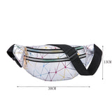 Women's Rock and Roll Flashing Lattice Waist Pack