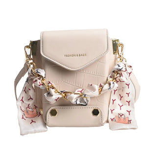 Women's PU Leather Messenger Bag Magnetic Buckle Square Bag