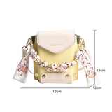 Women's PU Leather Messenger Bag Magnetic Buckle Square Bag