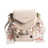 Women's PU Leather Messenger Bag Magnetic Buckle Square Bag