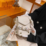 Women's PU Leather Messenger Bag Magnetic Buckle Square Bag