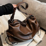Women's Large Capacity Shoulder Bag Textured Handbag