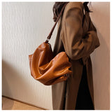 Women's Large Capacity Shoulder Bag Textured Handbag