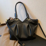 Women's Large-capacity Shoulder Bag Pleated Messenger Bag