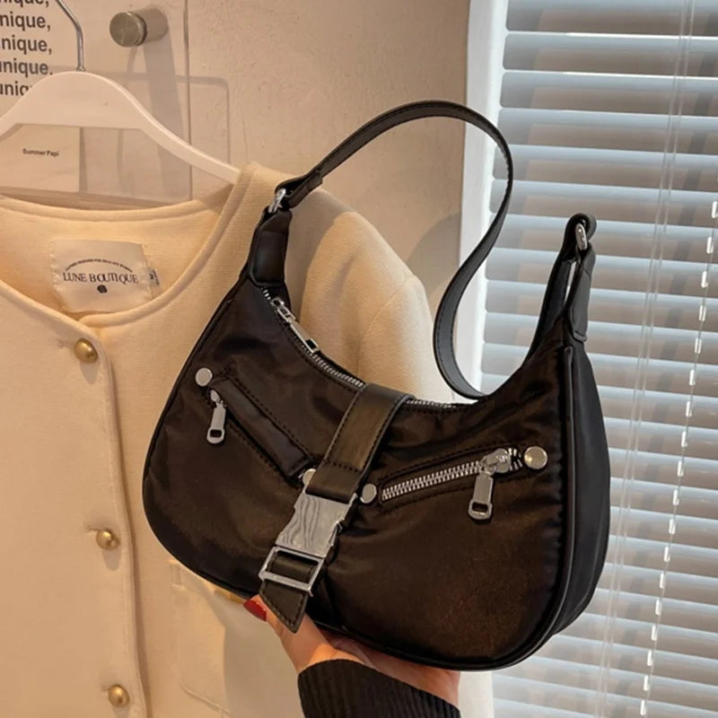 Women's Nylon Shoulder Bag Casual Small Square Bag