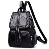Women's PU Leather Backpack School Bag Waterproof Travel Multi-function Shoulder
