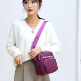 Women's Shoulder Bag Diamond Multi-layer Large-capacity Messenger Bag