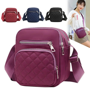 Women's Diamond Shoulder Bag Multi-layer Messenger Bag