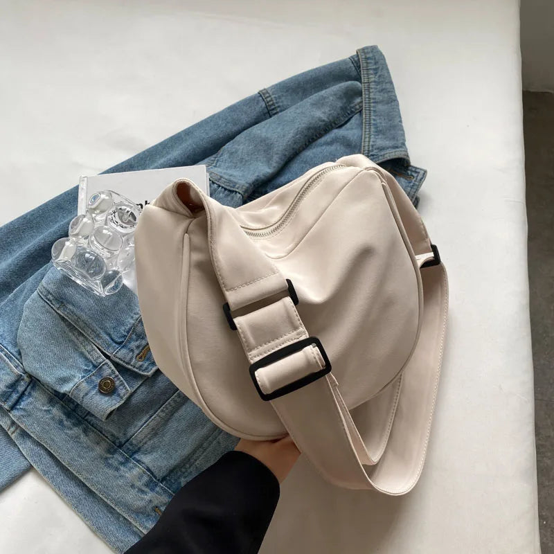 Women's Soft Fabric Shoulder Messenger Side Bag Large Capacity Female Handbags