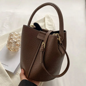 Vintage Shoulder Bag Women's Bag Net Red Crossbody Handbag Bucket Bag