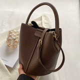 Vintage Shoulder Bag Women's Bag Net Red Crossbody Handbag Bucket Bag