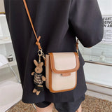 Retro Solid Buckle Flip Phone Messenger Bag Wallet Ladies Small Bags