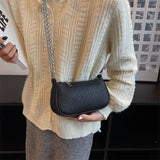 Mini Shoulder Bag Chain Handbag Solid Leather Ladies Bag