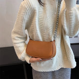 Mini Shoulder Bag Chain Handbag Solid Leather Ladies Bag