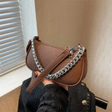 Mini Shoulder Bag Chain Handbag Solid Leather Ladies Bag