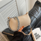 Mini Shoulder Bag Chain Handbag Solid Leather Ladies Bag