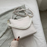 Women's Stone Pattern Shoulder Bag Messenger Bag Set