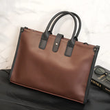 Men's Portable Briefcase Retro File Bag