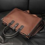 Men's Portable Briefcase Retro File Bag