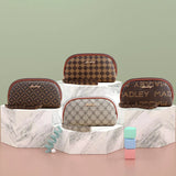 Printed Shell Clutch Bag Women's Travel Storage PU Leather Cosmetic Bag