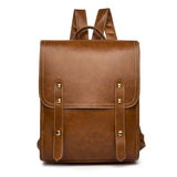 College Retro Girls Backpack PU Travel Backpack Anti-Theft Backpack