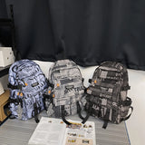 Geometric Travel Backpack Waterproof Schoolbag