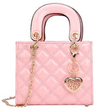 Retro Embroidered Rhombus Leather Women Messenger Bag