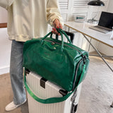 Waterproof Large Capacity Leather Travel Tote Bag