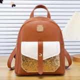 Soft Leather Women's Backpack Large Capacity Student Bag