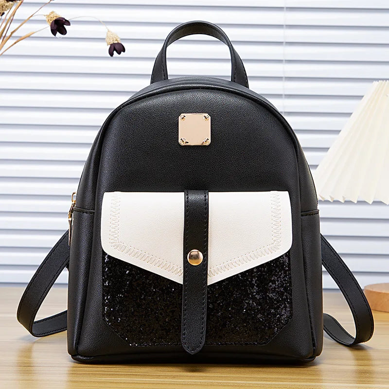 Soft Leather Women's Backpack Large Capacity Student Bag