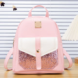 Soft Leather Women's Backpack Large Capacity Student Bag