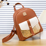 Soft Leather Women's Backpack Large Capacity Student Bag
