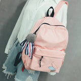 Canvas Backpack for Teenage Girls 15.6-inch Laptop School Bag