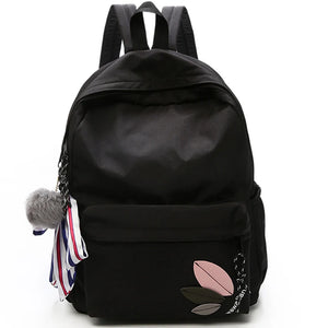 Canvas Backpack for Teenage Girls 15.6-inch Laptop School Bag
