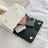 Women's V Pattern Embossed Square Bag Messenger Small Shoulder Crossbody Bags