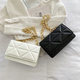 Women's V Pattern Embossed Square Bag Messenger Small Shoulder Crossbody Bags