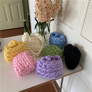Soft Knitted Messenger Bag Girls Mini Shoulder Bag