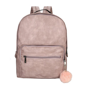 Women's PU Leather Backpack for Girls Travel Bagpack Y205