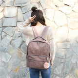 Women's PU Leather Backpack for Girls Travel Bagpack Y205