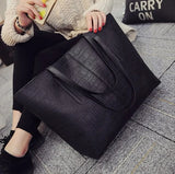 Ladies PU Leather Solid Shoulder Bag Women Bag Handbag Big Bag