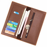 Men's Leather Long Wallet Vintage Crocodile Bag
