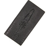 Men's Leather Long Wallet Vintage Crocodile Bag
