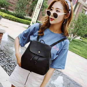 Mini Lady Backpack Retro Pu Leather Girls Small Backpack