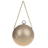 Round Shape Silver Clutch Ball Evening Bag Red Handbag WY64